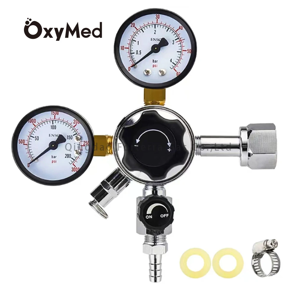 G5/8 CO2 Pressure Regulator Dual Gauge Carbon Dioxide Gas Cylinder Pressure Reducer For Beverage Beer